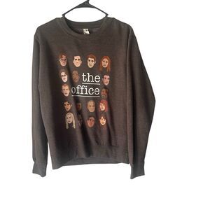 Just Hoods Men's Size Small The Office TV Show Graphic Grey Pullover Sweater